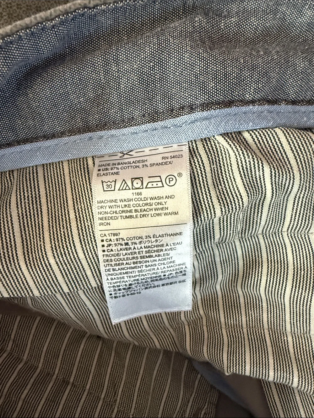 Banana Republic Light Gray Micro-Pattern Chinos
